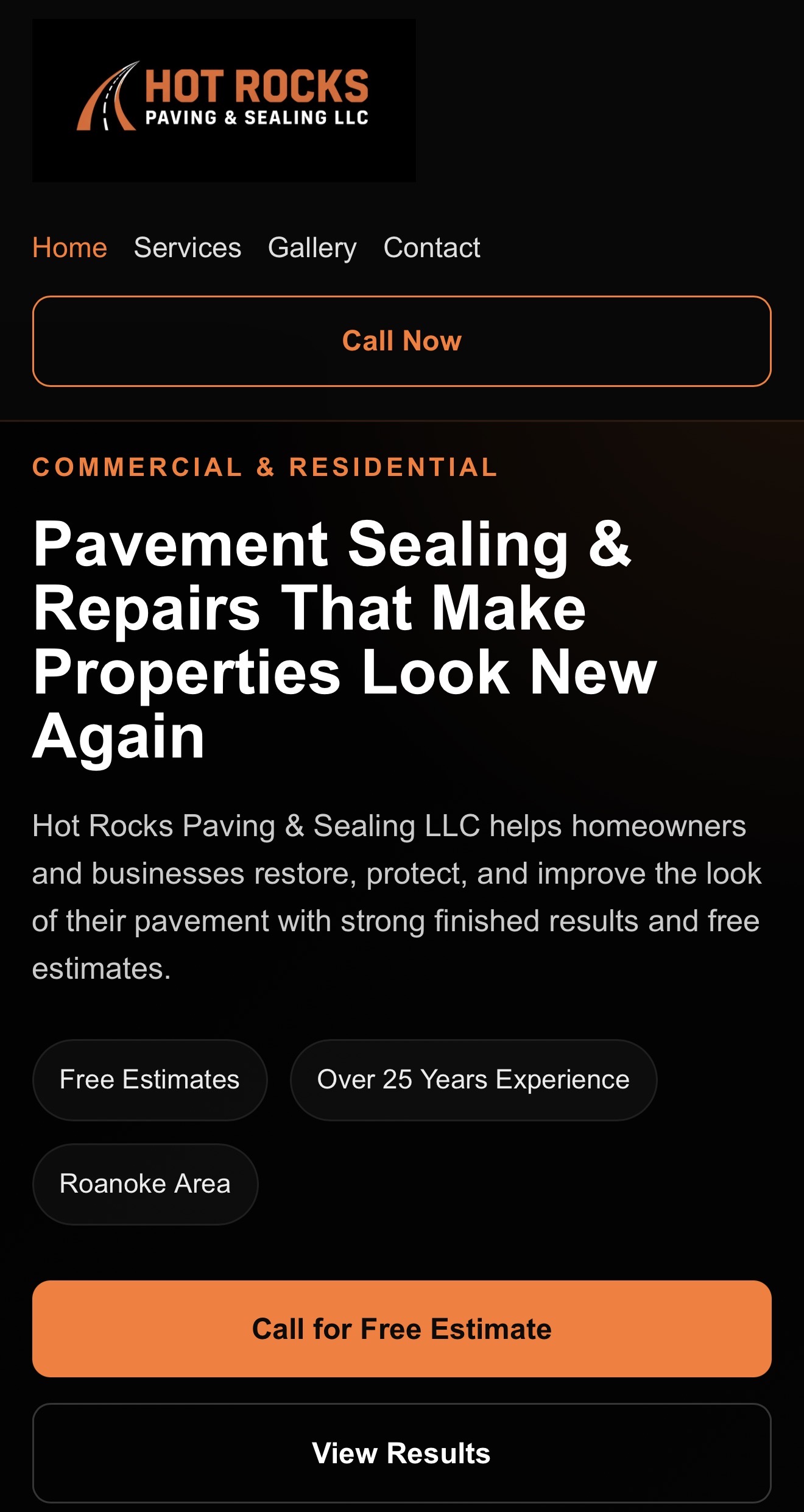 Mobile preview of Hot Rocks website